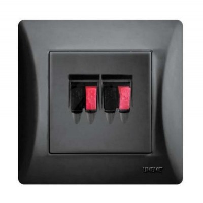 Πρίζα Ηχείων Μαύρο Lineme H-Series 50-00135-2
